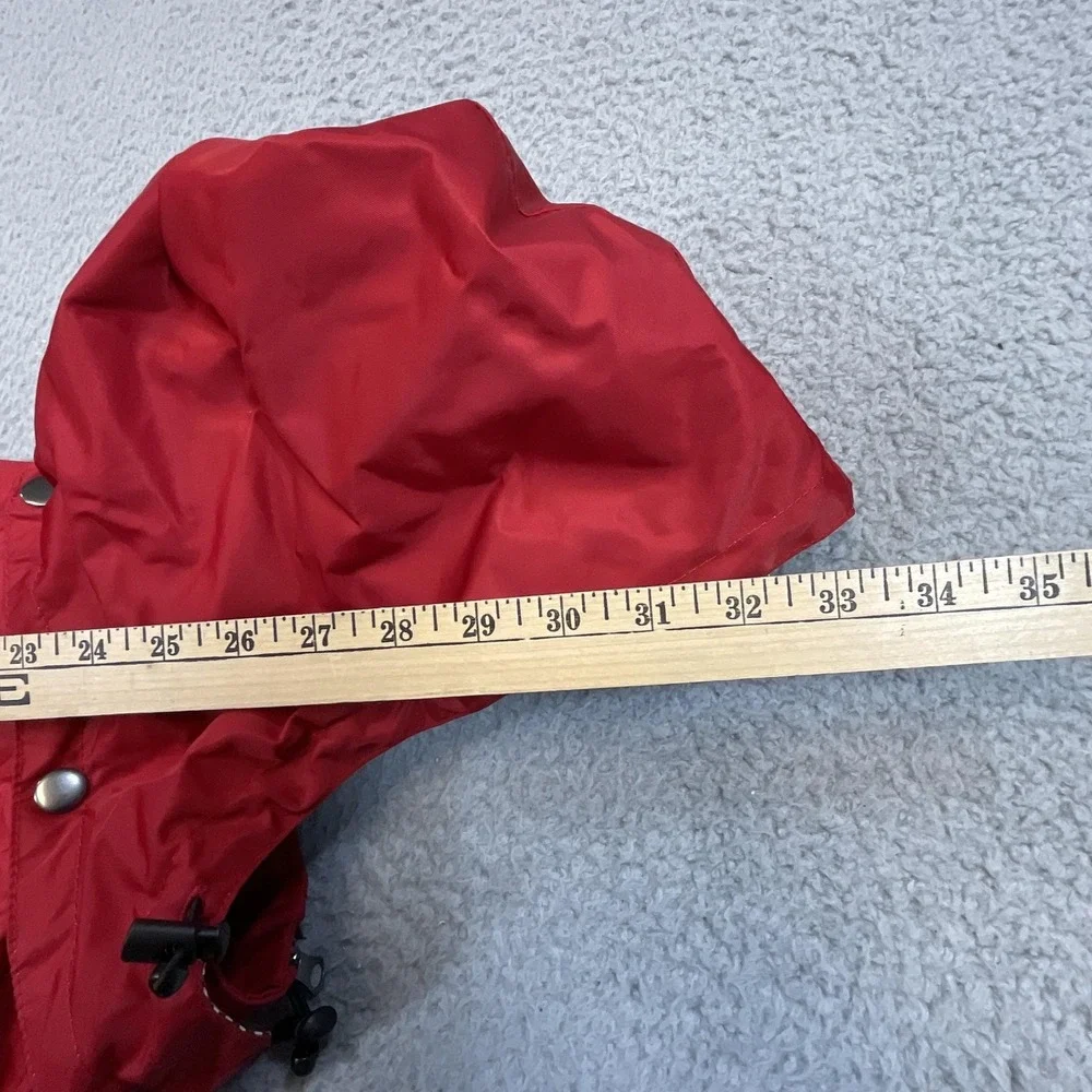 Ellie Dog Wear Rain Coat XXL Red Waterproof Nylon Hooded Dog Jacket Adjustable‎
